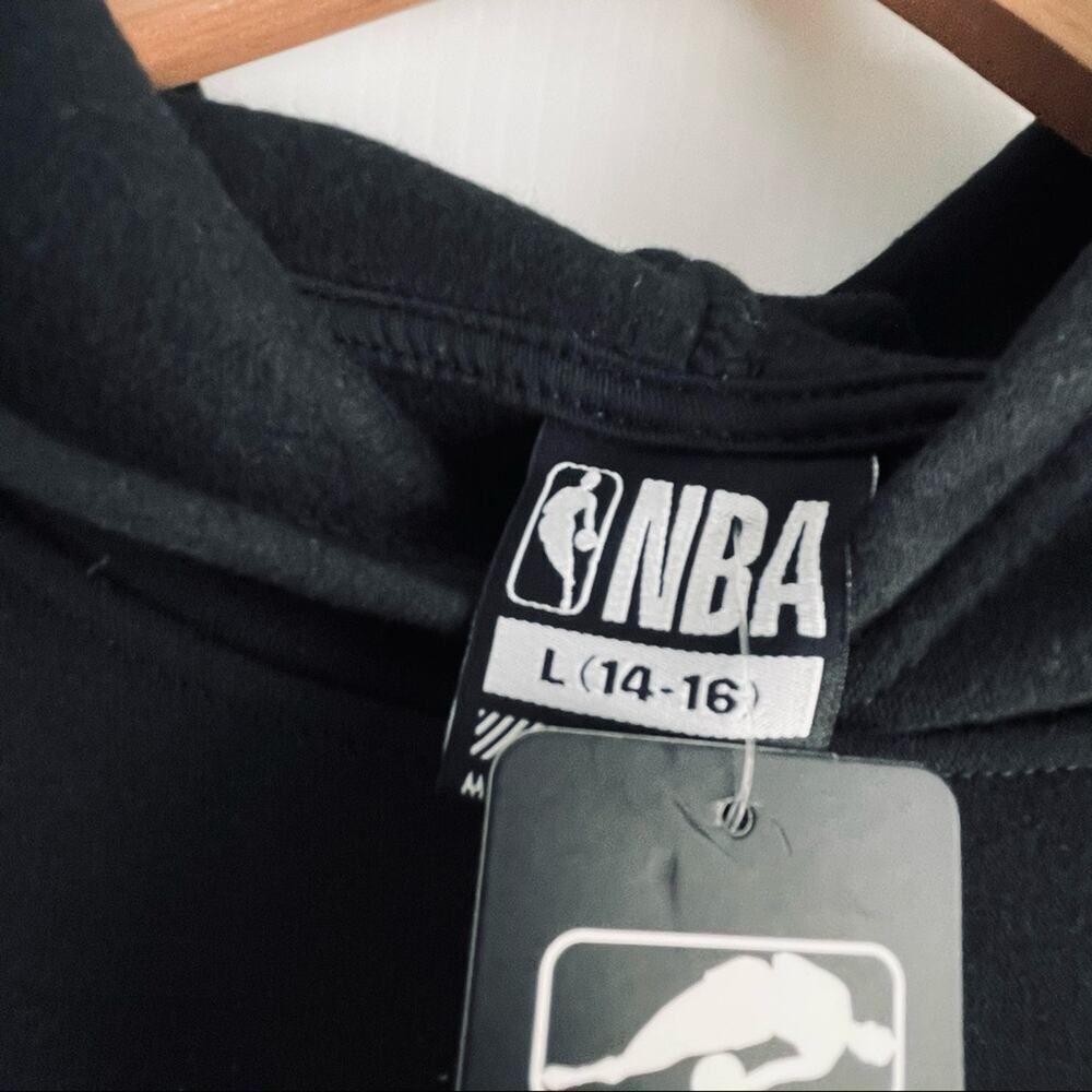 🆕NBA camo hoodie black and grey basketball youth kids boys large 14-16 pullover - Picture 5 of 9